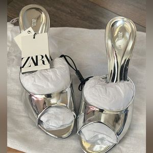 Zara Silver Heels
